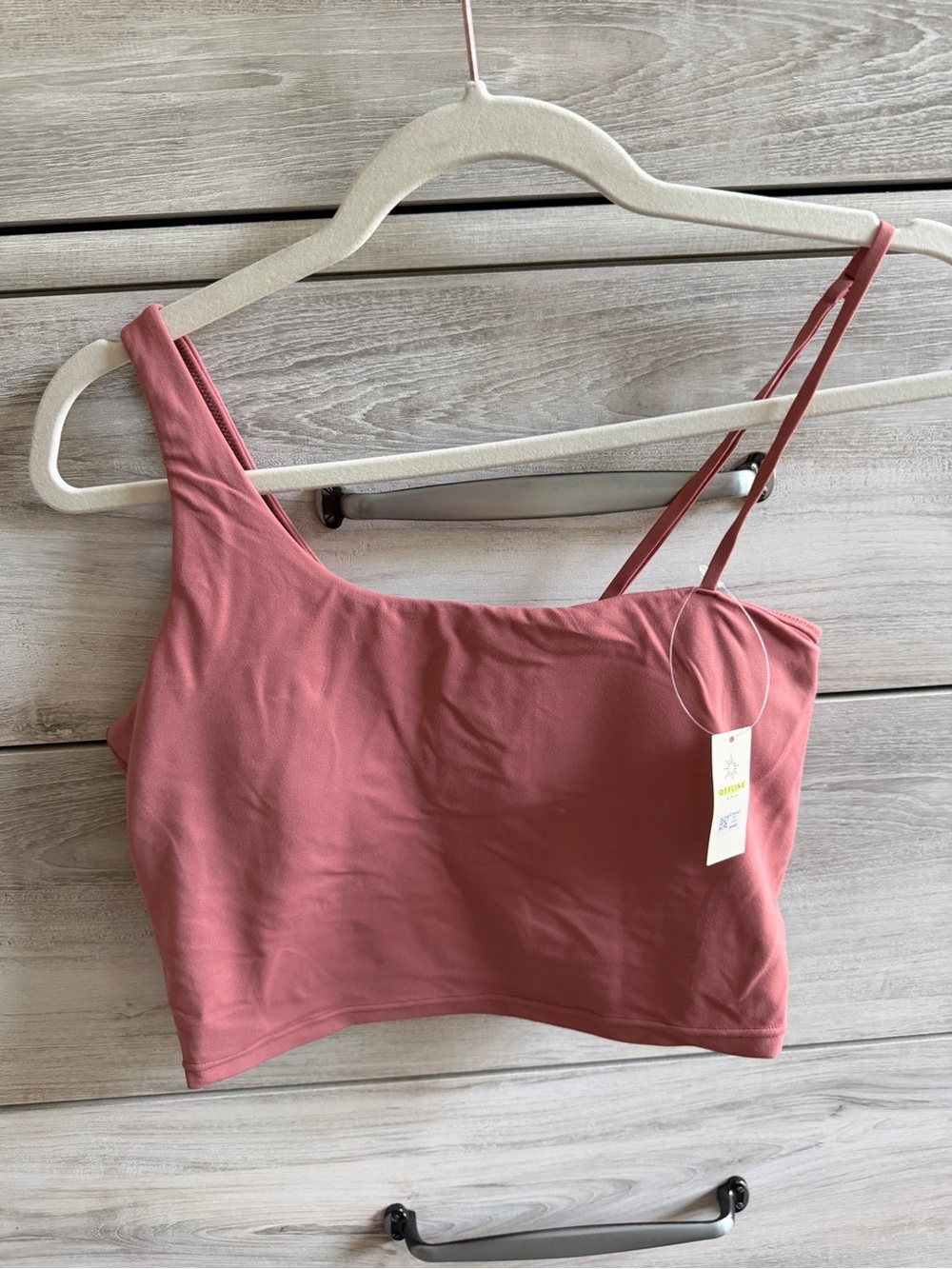 aerie Dusty Rose One-Shoulder Tank Top